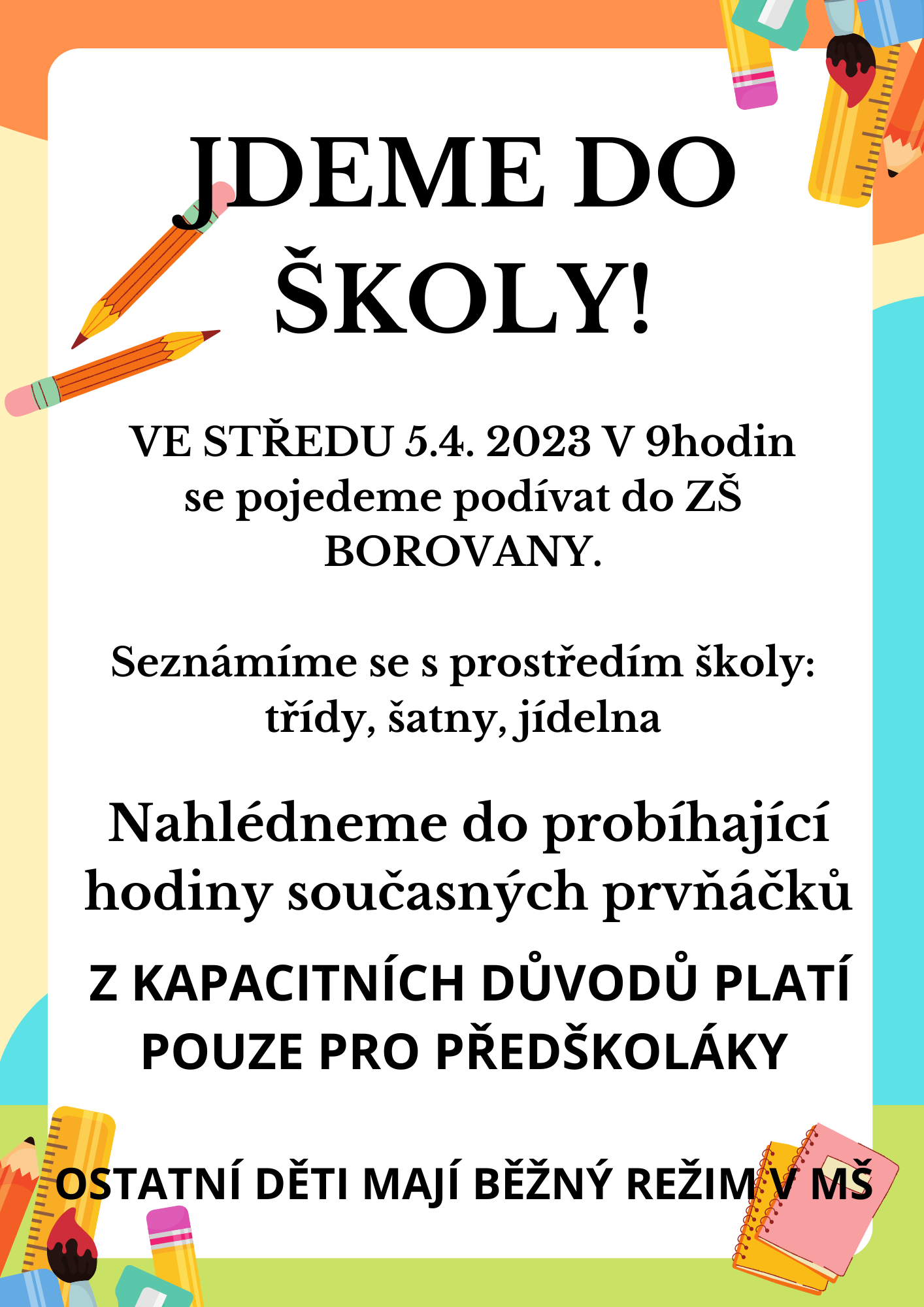 POJEDEME DO ŠKOLY 