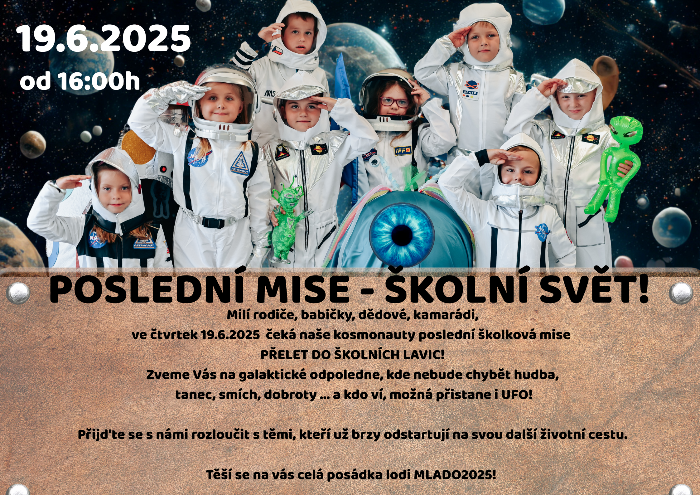 SLAVNOSTÍ ROZLOUČENÍ S PŘEDŠKOLÁKY 